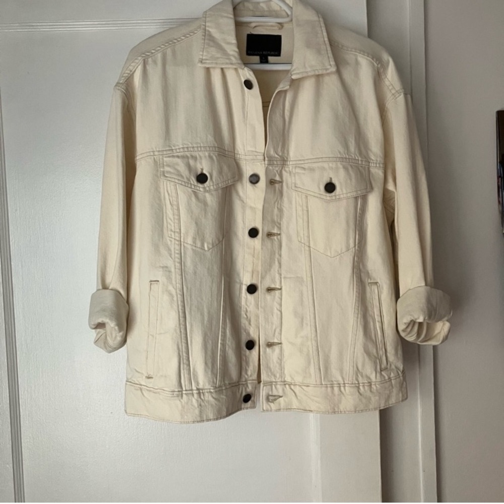 Banana Republic Cream Denim Jacket